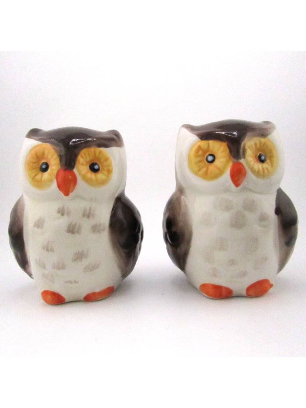 Vintage Owl Bird Salt And Pepper Shakers Set Ceramic Woodland Lodge